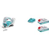 Set-12 (Total Lion Akülü Kömürsüz Dekupaj TESTERE+P20S 2li 2.0 Ah TFBLI2001 Akü ve Şarj Aleti Seti TFBCPK2212E) - Standart