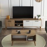 Set 1585-2074 Exxen 180 Cm Tv Ünitesi + Exxen Orta Sehpa - Sepet-beyaz Rengi