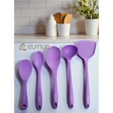 Set 5 Parça Isıya Dayanıklı Yanmaz Silikon Kepçe ve Spatulaler - Seçenek 1