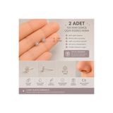 Set 925 Ayar Gümüş 2 ADET '' ÇİÇEK '' Burun Piercing Hızma (Çap 6 mm - Bar Uzunluğu :8 mm )