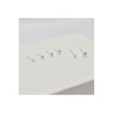 Set 925 Ayar Gümüş 6 ADET Ekonomik Burun Piercing Hızma ( Yuvarlak 1,5mm+2mm+2,5mm+3mm+Top+Kar Tanesi)