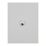 Set 925 Ayar Gümüş Çift Toplu Siyah Boncuklu Sıkıştırmalı Fake Deliksiz Burun Piercing Hızma (Çap:10mm)