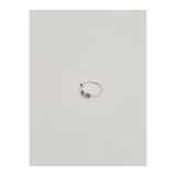 Set 925 Ayar Gümüş Örgülü Karartmalı Burgulu İki Toplu Burun Piercing Hızma ( Çap 10 mm- Kalınlık: 1 mm)