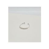 Set 925 Ayar Gümüş Sıralı Zirkon Taşlı Sıkıştırmalı Fake Deliksiz Hızma ( Çap:10 mm-Taş Uzunluğu: 10 mm)