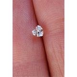 SET 925 Ayar Gümüş Taşlı Kalp Hızma Uzunluk 9mm En 3mm Kadınlar İçin Doğal Taşlı Aksesuar