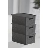 Set Çok Amaçlı Kapaklı Saklama Kutusu, 4 Lt, Polipropilen Plastik, Bpa Içermez, 17 x 27 x 11,5