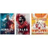 Set Cristiano Ronaldo - Mohamed Salah - Rüya Takımı Boyama Kitabı (Poster ve Ayraç Hediyeli)