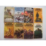 Set of 8 Louis L'Amour Westerns: The Sky-liners, The Shadow Riders, The BrokenGun, The Key-lock Man, The Man Called Noon, Long Ride Home, Lonigan, and Buckskin Run