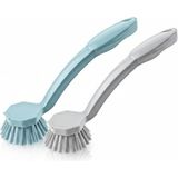 Set Pratik Lavabo ve Bulaşık Fırçası – 23 cm Ergonomik Uzun Saplı, Dayanıklı Kıllar – M
