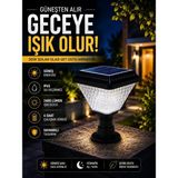 Set Üstü Güneş Enerjili Bahçe Aydınlatması 30W Solar Aplik 6500K Beyaz Işık | Solar Enerjil - Çok Renkli