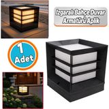 Set Üstü Mega Izgaralı Bahçe Duvar Armatürü 60 cm Aplik Suya Dayanıklı Modern Dış Mekan Aydınlatma - Çok Renkli - Standart
