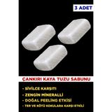 SETA Shop Doğal Çankırı Kaya Tuzu Tuz Sabunu 3 Adet 300-350 Gr
