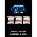SETA Taş Değirmende Öğütülmüş Doğal Çankırı Kristal Kaya Sofra Tuzu Toz (3 kg) Mavi Etiket