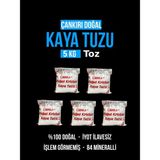 SETA Taş Değirmende Öğütülmüş Doğal Çankırı Kristal Kaya Sofra Tuzu Toz (5 kg) Mavi Etiket