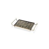 Setabianca Bronz Renkli Kulplu Sunum Tepsisi 19X34Cm