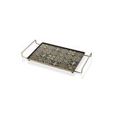 Setabianca Bronz Renkli Kulplu Sunum Tepsisi 23 * 42Cm