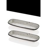 Setabianca Dark 2li Zeytinlik Sunum Tabağı 25 * 9 cm - 0,5 L