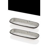Setabianca Dark 2’Li Zeytinlik Sunum Tabağı 25*9 Cm