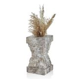 setabianca Evza Mermer Ancıent Stone Traverten Stant Vazo 14 * 14 * 25 Cm