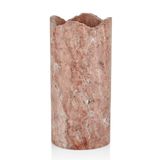 setabianca Evza Mermer Kırmızı Traverten Vazo 12,5 * 12,5 * 26 Cm