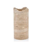 setabianca Evza Mermer Traverten Vazo 12.5 * 12.5 * 26 Cm