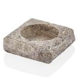 setabianca Evza Traverten Kare Küllük Gri 13 * 13 * 5 Cm