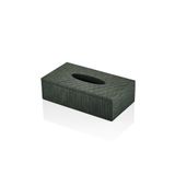 setabianca Luxe Faux Vegan Deri Dikdörtgen Kutu Peçetelik Yeşil 25 * 14 * 7 Cm