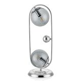 setabianca Oval Mini Toplu Abajur Gümüş 21 * 21 * 36 Cm