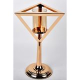 SETABIANCA Regina Mumluk Geometrik Üçgen Küçük Gold 39 * 22 cm
