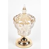 SETABIANCA Regina Şekerlik Sivri Kristal Büyük Gold 34x17 cm