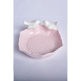 SETABIANCA SETA-506 Ceramic Tabak 6Gen Kuşlu Pembe, 13x12x9cm