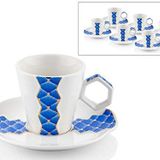 SETABIANCA SETA-599-D Kahve Fincan Tk, 6'lı Mavi