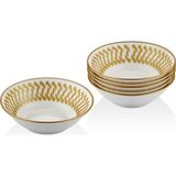 Setabianca Seta Bone Chına Kase 6 Lı Set Helezon Altın