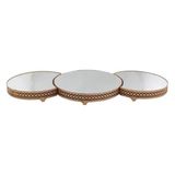 setabianca Seta Jardinyer Set 3Lü Yuvarlak Gold Çiçek Byk 80 * 35 * 5 Cm