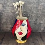 setabianca Seta Küp Kadın Yüzü Vazo 26 * 26 * 31 Cm