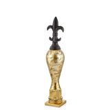 setabianca Seta Maça Dekor Kapaklı Vazo Black Gold 20 * 20 * 80 Cm