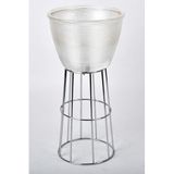 setabianca Seta Regina Decor Kase Modern Lınes Büyük Sılver 33 Cm