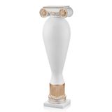 setabianca Seta Sütun Dekorlu Vazo Whıte Gold 20 * 20 * 70 Cm