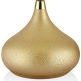 setabianca Seta Textured Dark Damla Kısa Vazo Gold 30 * 30 * 30 Cm