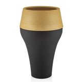setabianca Seta Textured Dark Damla Saksı Dark Gold 43 * 43 * 73 Cm