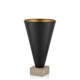 Setabianca Seta Textured Dark Konik Kaideli Traverten Saksı Krem Gold Orta 48 Cm