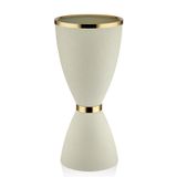 setabianca Seta Textured Dark Konik Saksı Cream Gold 34 * 34 * 75 Cm