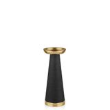 setabianca Seta Textured Dark Konik Şamdan Dark Gold 12 * 12 * 30 Cm