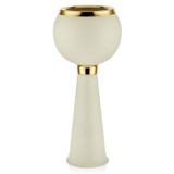 setabianca Seta Textured Dark Uzun Saksı Cream Gold 30 * 30 * 83 Cm