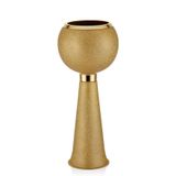 setabianca Seta Textured Dark Uzun Saksı Gold 30 * 30 * 75 Cm