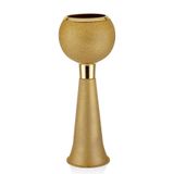 setabianca Seta Textured Dark Uzun Saksı Gold 30 * 30 * 83 Cm