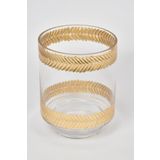 setabianca Seta Vetro Caesar Vazo Gold 18 * 18 * 23Cm