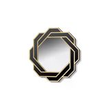 setabianca Seta Wall-Art 016 Black Gold Duvar Aynası 50 * 50 * 2 Cm