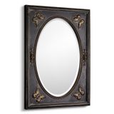 setabianca Seta Wall-Art 022 Kelebekli Siyah Antik Duvar Ayna 74 * 54 * 4Cm