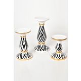 setabianca Seta Zebra Seramik 3Lü Mumluk 16-21-26Cm